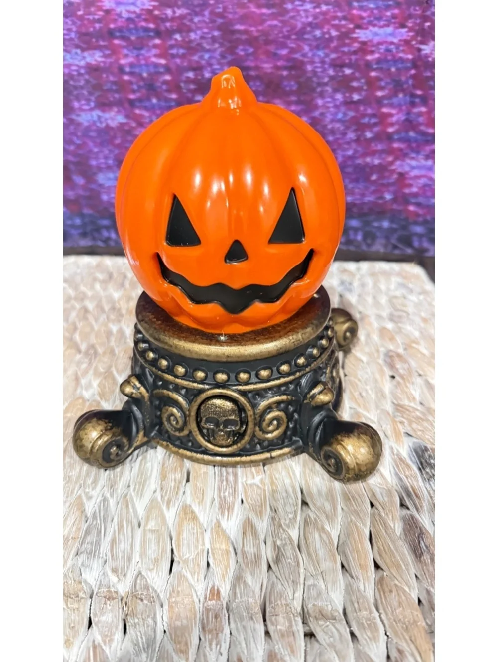 Halloween Light Up Jack O Lantern Pumpkin Tabletop Decor Battery Operated LED